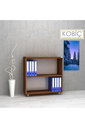 KOBİÇ Dosya Dolabı Açık Raflı 80x35x80 Cm (CEVİZ)