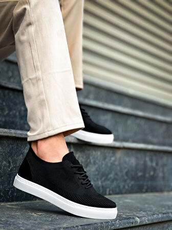 KB-101 Kuback Siyah Triko Bağcıklı Günlük Erkek Ayakkabı