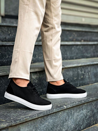 KB-101 Kuback Siyah Triko Bağcıklı Günlük Erkek Ayakkabı