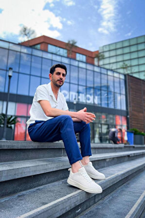 Tb-x204 Terzi Bey Bej Keten Bej Yüksek Taban Günlük Erkek Spor Ayakkabı