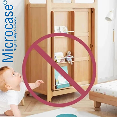 Microcase Güçlü Plastik Yapışkanlı Paslanmaz Şeffaf Çok Amaçlı Fonksiyonel Ayarlanabilir Dolap Raf Eşya Sabitleme Aparatı 2 Adet - ŞEFFAF AL5019