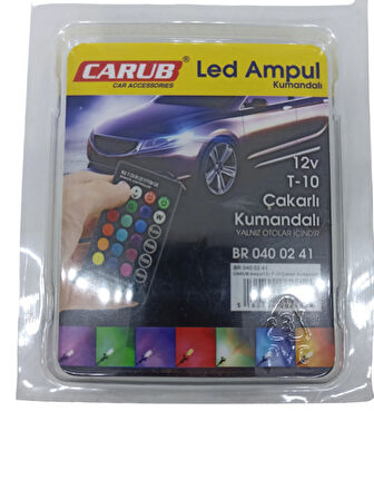 RGB-T10 T10 RGB KUMANDALI RENKLİ LED AMPUL