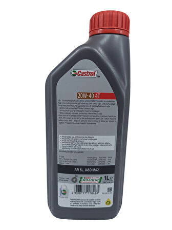 15E663 [CASTROL] ACTEVO 20W-40 MOTOR YAĞI 1 LT