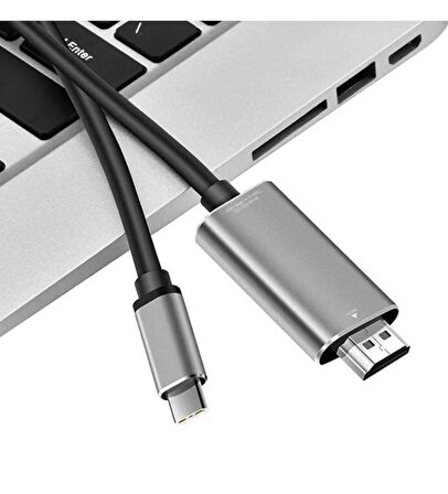Type-C to HDMİ 4K Destekli HDTV Projektör 2 Metre  30 Hz Çevirici Görüntü Kablosu