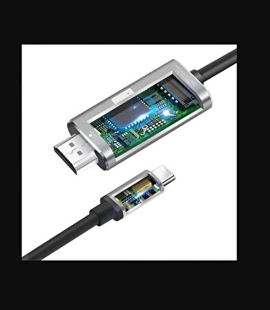 Type-C to HDMİ 4K Destekli HDTV Projektör 2 Metre  30 Hz Çevirici Görüntü Kablosu