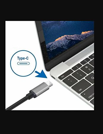 Type-C to HDMİ 4K Destekli HDTV Projektör 2 Metre  30 Hz Çevirici Görüntü Kablosu
