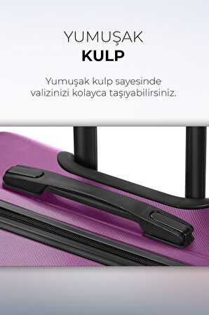 Polo&Sky Spring Mor Renk Küçük Kabin Boy Valiz  Bavul