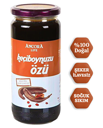 Organik Keçiboynuzu Özü Şeker İlavesiz Soğuk Sıkım 640 Gr