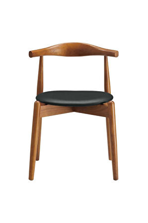 Aarhus Siyah Iskandinav Natural Bohem Ahşap Sandalye ( 1 Adet)