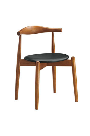 Aarhus Siyah Iskandinav Natural Bohem Ahşap Sandalye ( 1 Adet)