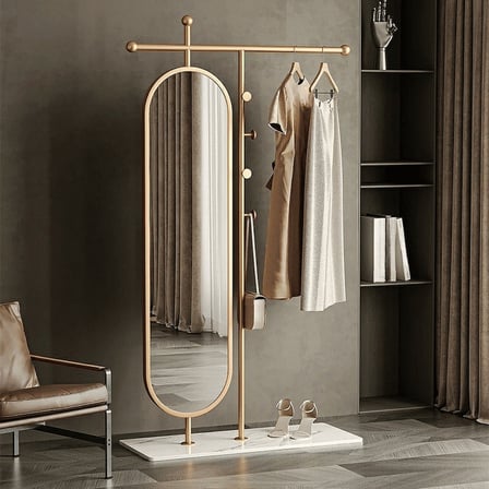 KC-0148 Metal Aynalı ve Askılı Ayaklı Vestiyer