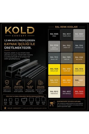 KC-0162 Metal - MDF Standı, 1 Dolaplı ve 3 Raflı, Modern Tasarım