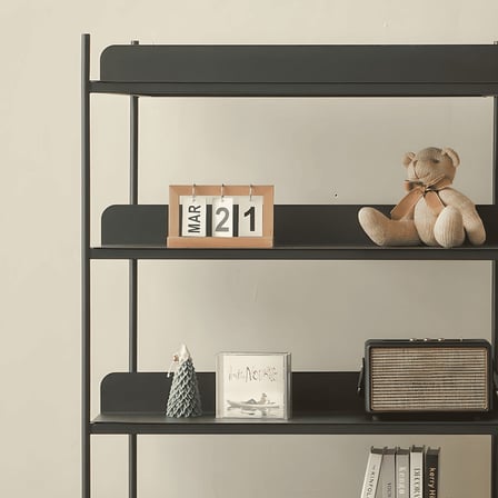 KC-0229 Endüstriyel Metal Raflı Açık Arka Etajer Kitaplık