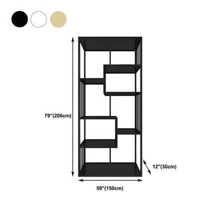 KC-0231  Modern Metal MDF Raflı Kitaplık, 7 Raflı