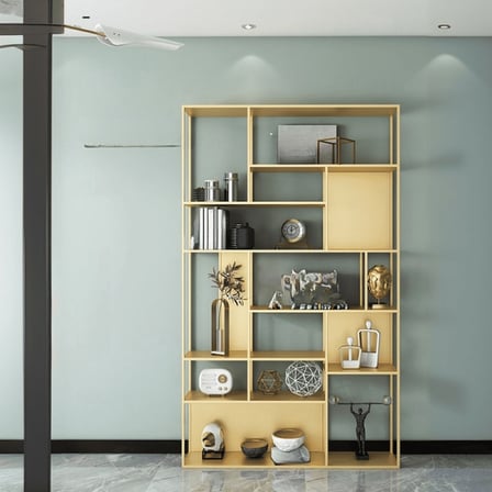 KC-0237 7-Katmanlı Modern Metal Kitaplık ve Teşhir Rafı