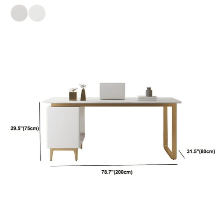 KC-0248 MDF Ofis Masası, 3 Çekmeceli Metal Çalışma Masası