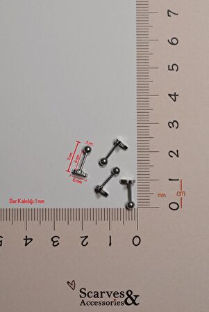Çelik Kelebek Piercing Helix Kıkırdak Gümüş Renkli