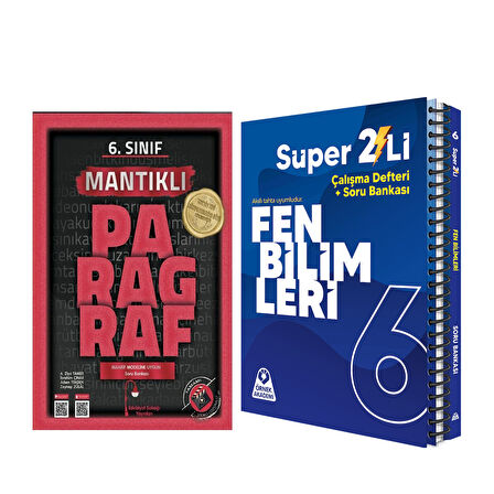 Örnek Akademi 6. Sınıf Fen Bilimleri Süper İkili ve Edebiyat Sokağı Mantıklı Paragraf Soru Bankası Seti 2 Kitap
