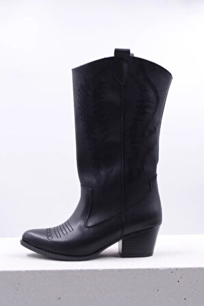 Calamity Jane İşlemeli Kovboy Kadın Çizme