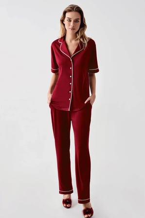 Freshness 324 Kadın 4'Lü Sabahlıklı Şorlu Pijama Takımı
