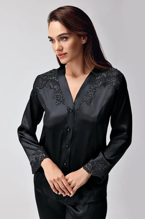 Freshness 9950-PT Saten Dantel Detaylı Pijama Takımı