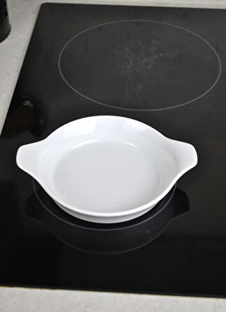 1 Adet Porselen 14 cm Sahan Fırın Tatlı Kabı Mini Tatlı Kalıbı Yumurta Sahanlığı