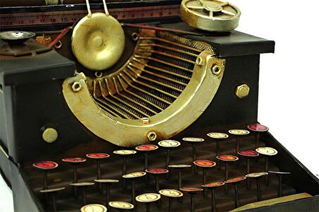 Dekoratif Metal Daktilo Biblo Vintage Hediyelik