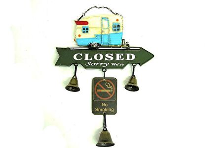 Dekoratif Metal Karavan Kapı Rüzgar Çanı Vintage Hediyelik