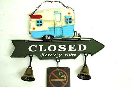 Dekoratif Metal Karavan Kapı Rüzgar Çanı Vintage Hediyelik