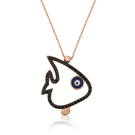 925 Ayar Gümüş Balık Kadın Gümüş Kolye