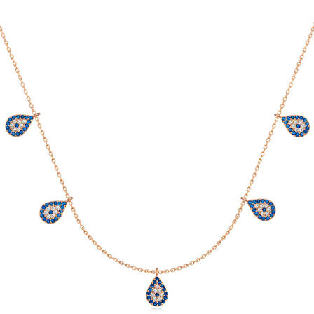 925 Ayar Gümüş Nazarlı Şans Kadın Gümüş Kolye