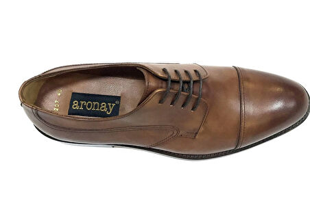 Aronay %100 Hakiki Deri Bağcıklı Jurdan Kösele Erkek Klasik Ayakkabı