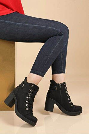 Ayakdaş 1058 Orta Topuk Bağcıklı Kadın Bot