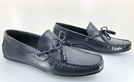 Aronay 084 %100 Hakiki Deri Püsküllü Erkek Loafer Babet