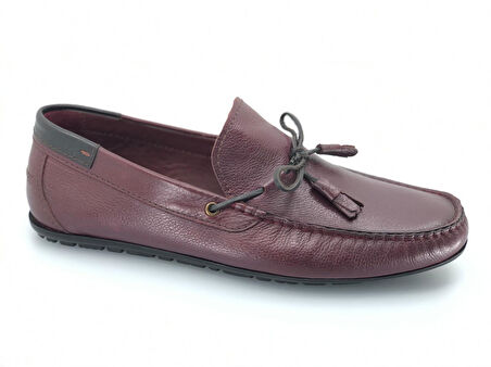Aronay 084 %100 Hakiki Deri Püsküllü Erkek Loafer Babet