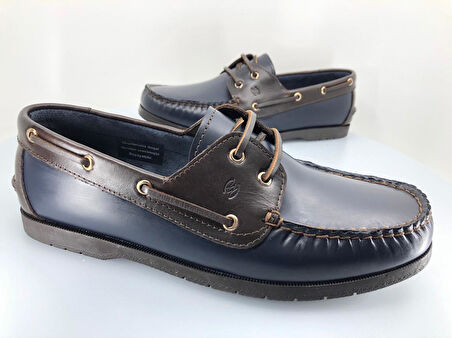 Aronay 086 Ayr Timberland Marine El saraçlı %100 Hakiki Deri Erkek  Ayakkabı