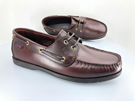 Aronay 086 Ayr Timberland Marine El saraçlı %100 Hakiki Deri Erkek  Ayakkabı