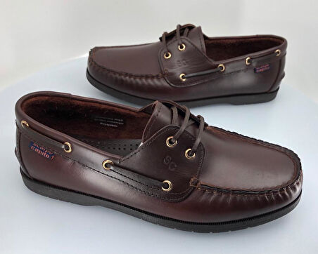 Aronay 086 Ayr Timberland Marine El saraçlı %100 Hakiki Deri Erkek  Ayakkabı