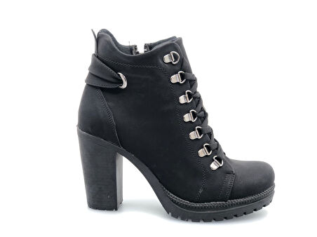 Ayakdaş 1058 Yüksek Topuk Bağcıklı Kadın Bot