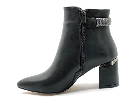 Feles Bilek Şerit Taş Dekolteli Klasik Kadın Bot