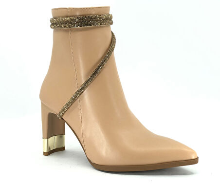 Feles Taşlı Topuklu Kadın Bot