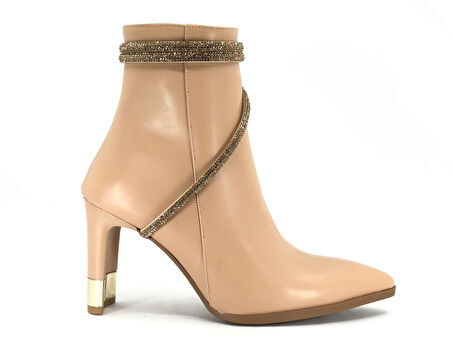 Feles Taşlı Topuklu Kadın Bot