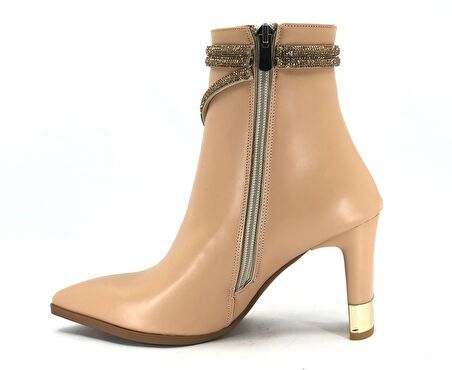 Feles Taşlı Topuklu Kadın Bot