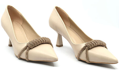 Feles Taş Detaylı Stiletto Kadın Topuklu Ayakkabı