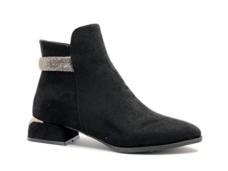 Feles Bilek Taşlı Klasik Düz Taban Kadın Bot