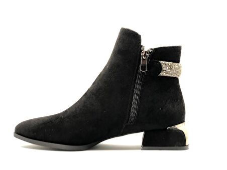 Feles Bilek Taşlı Klasik Düz Taban Kadın Bot