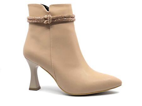 Feles Düğüm Taş Detaylı Kadeh Topuk Kadın Bot