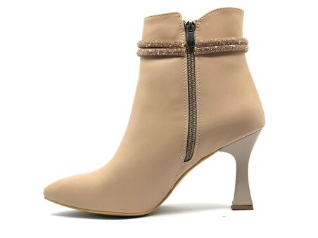 Feles Düğüm Taş Detaylı Kadeh Topuk Kadın Bot