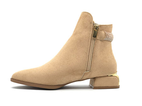 Feles Bilek Taşlı Klasik Düz Taban Kadın Bot