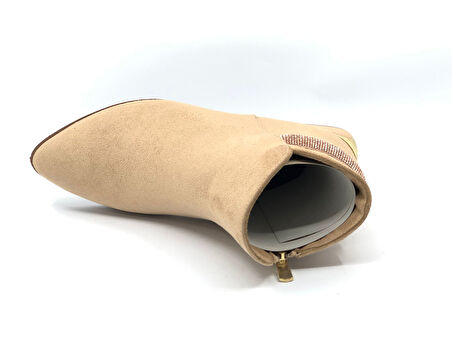 Feles Bilek Taşlı Klasik Düz Taban Kadın Bot